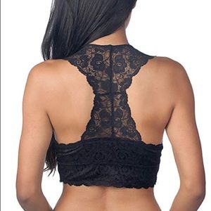 Black Lace Racerback Bralette size Medium